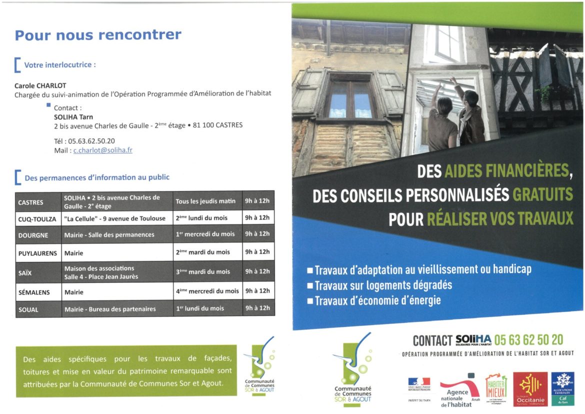 Opération Programmée d’Amélioration de l’Habitat (aides financières)