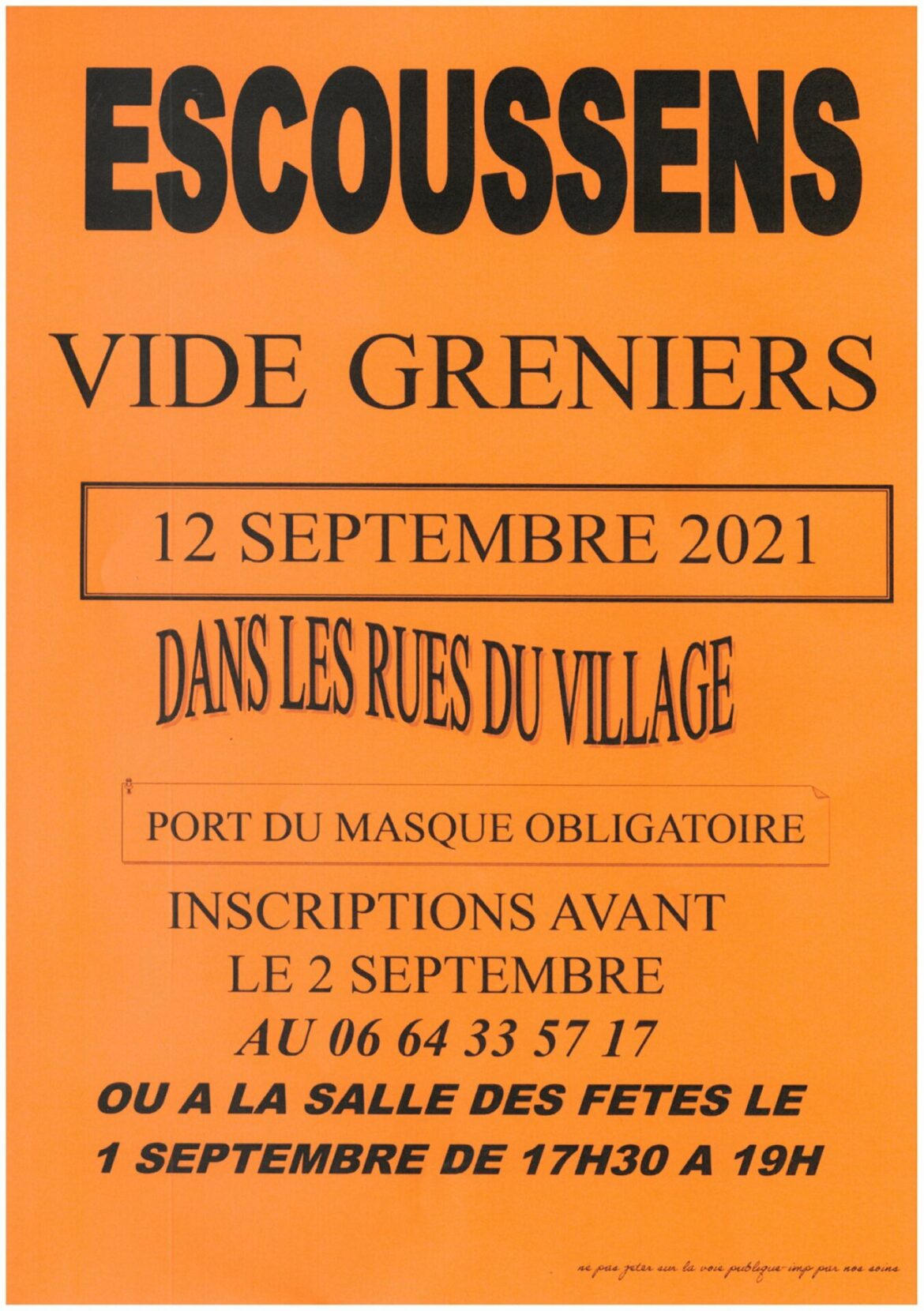 VIDE GRENIER ESCOUSSENS