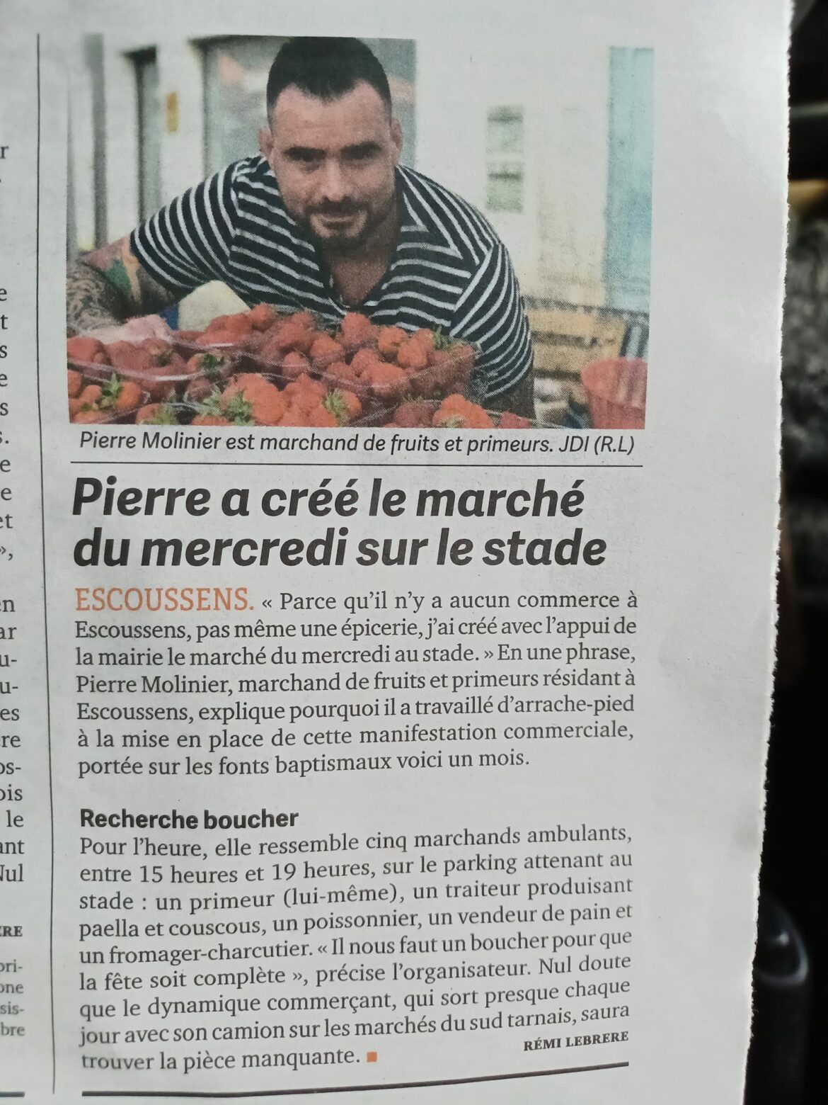 MARCHÉ DU MERCREDI A ESCOUSSENS