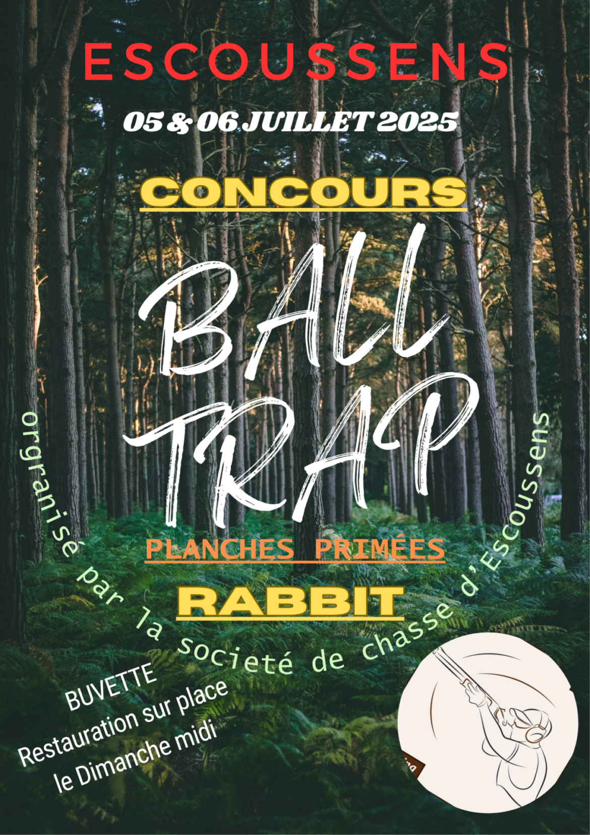 CONCOURS DE BALL TRAP LE 5 ET 6 JUILLET 2025